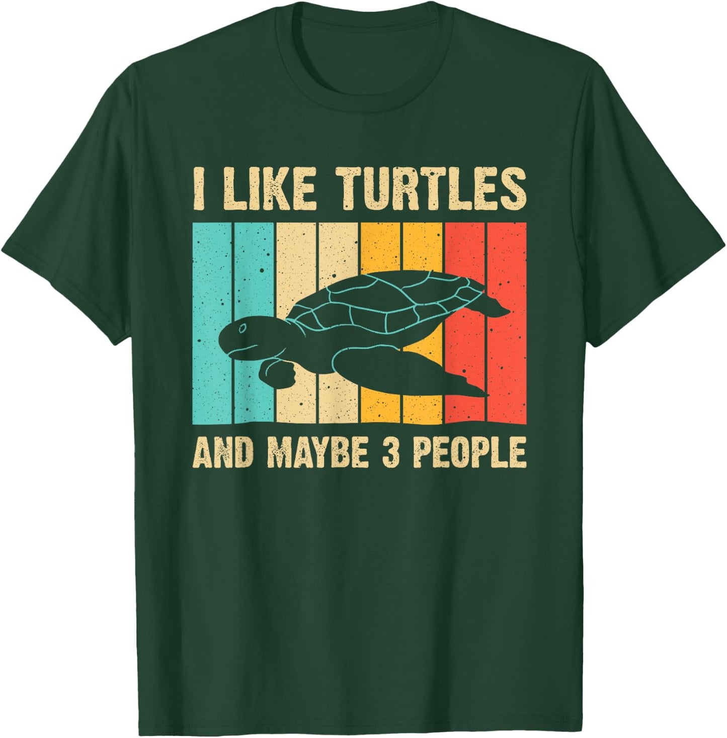 Funny Turtle Design Sea Turtle Lover Men Women Boys Girls T-Shirt - T-Shirt | Forest
