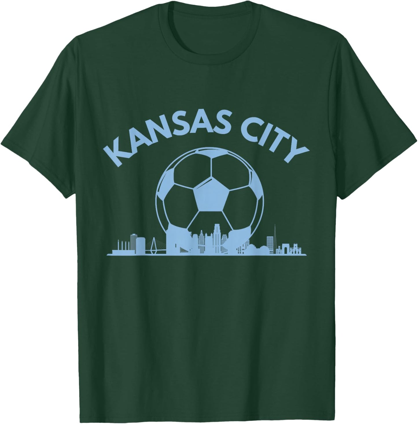 Kansas City Soccer & Skyline T-Shirt - T-Shirt | Forest