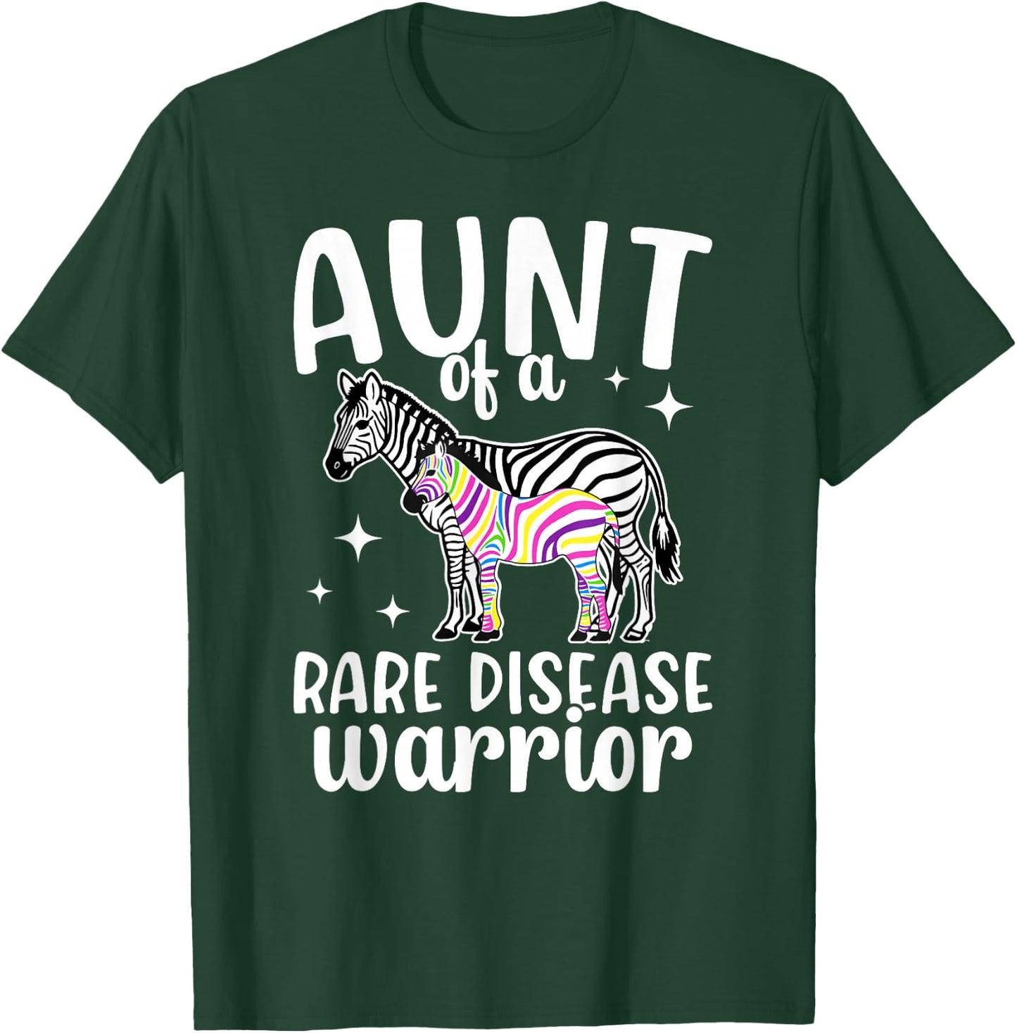 Rare Disease Aunt of A Rare Disease Warrior Aunt T-Shirt - T-Shirt | Forest