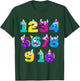 Funny Math Monster Numbers Learning | School Education T-Shirt - T-Shirt | Forest