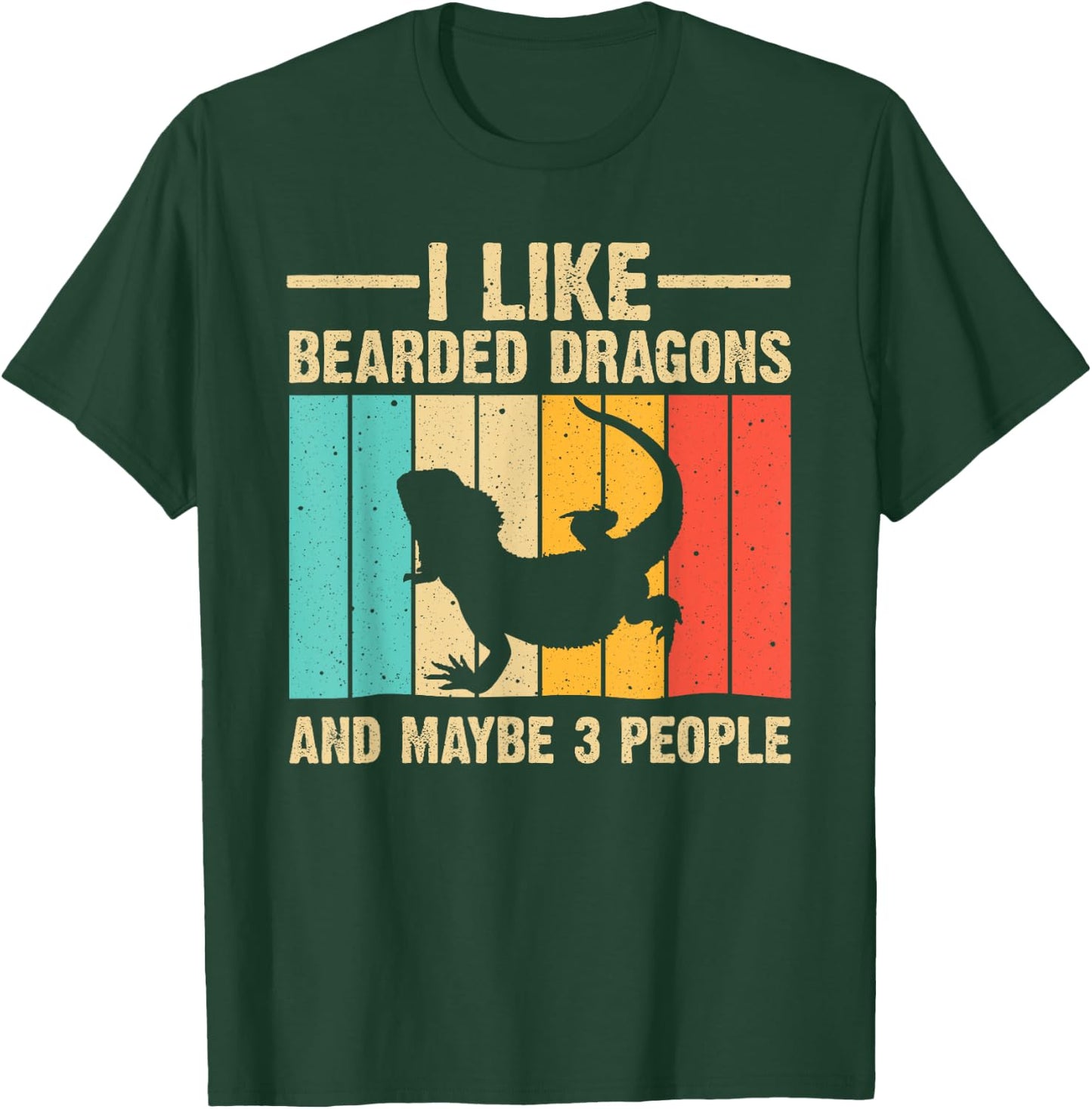 Funny Bearded Dragon Design Pogona Reptile Lover Men Women T-Shirt - T-Shirt | Forest
