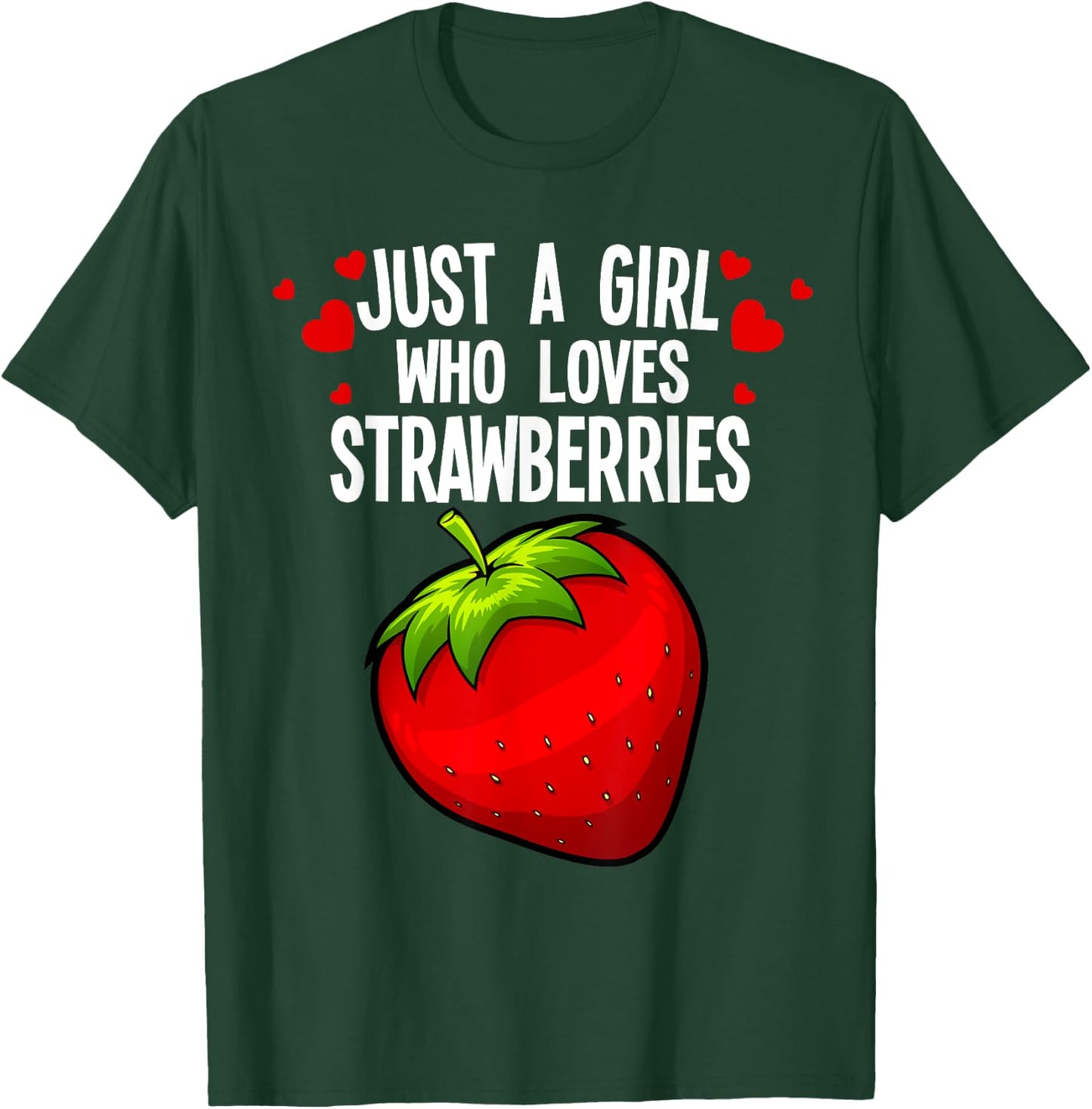 Funny Strawberry Girl Art Kids Strawberries Lovers T-Shirt - T-Shirt | Forest