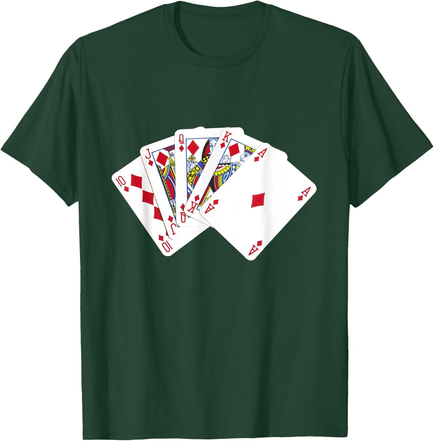 Royal Flush Diamonds T-Shirt - T-Shirt | Forest