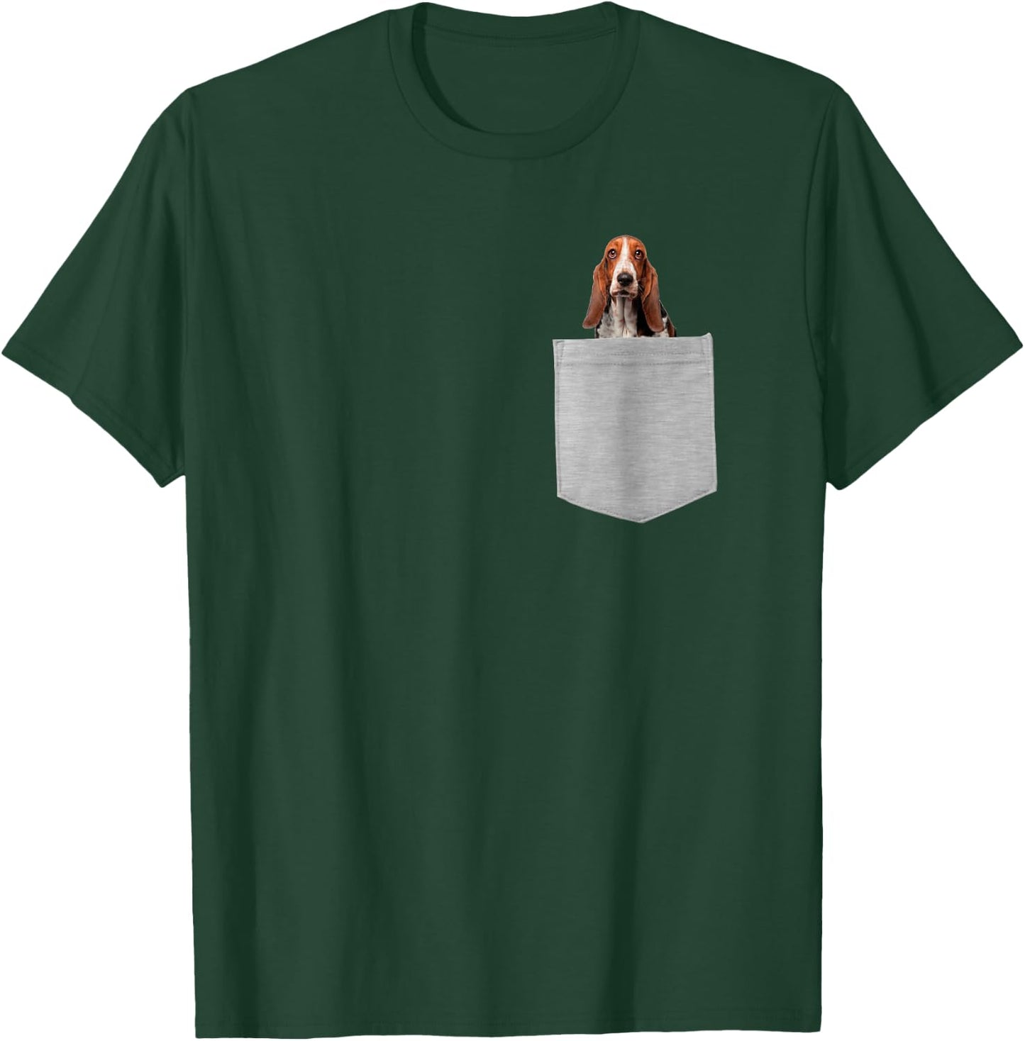 Bassett Hound Dog In Your Pocket T-Shirt - T-Shirt | Forest
