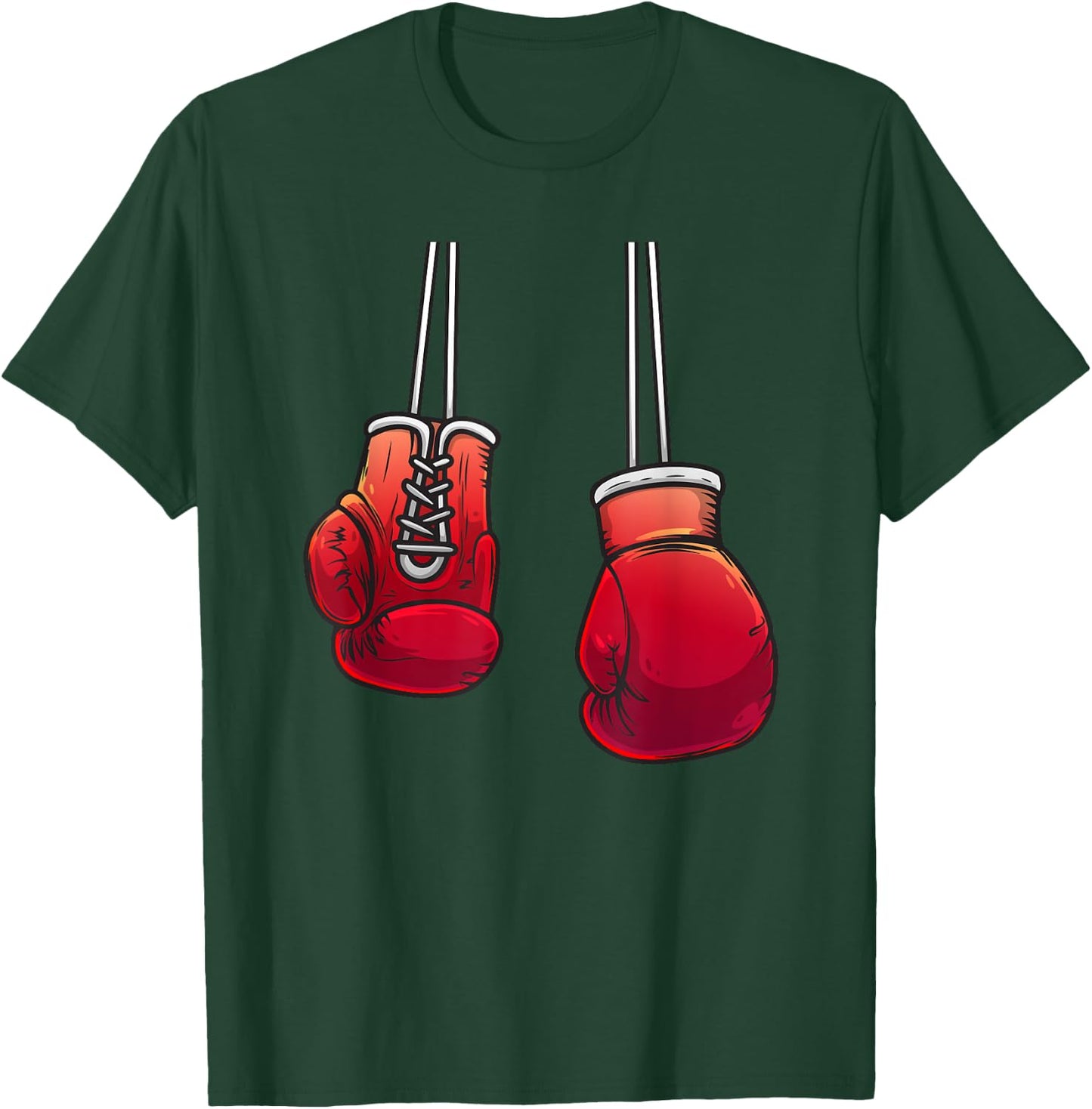 Cool Boxing Gloves For Boxer Fighting Lover Men Women Boys T-Shirt - T-Shirt | Forest
