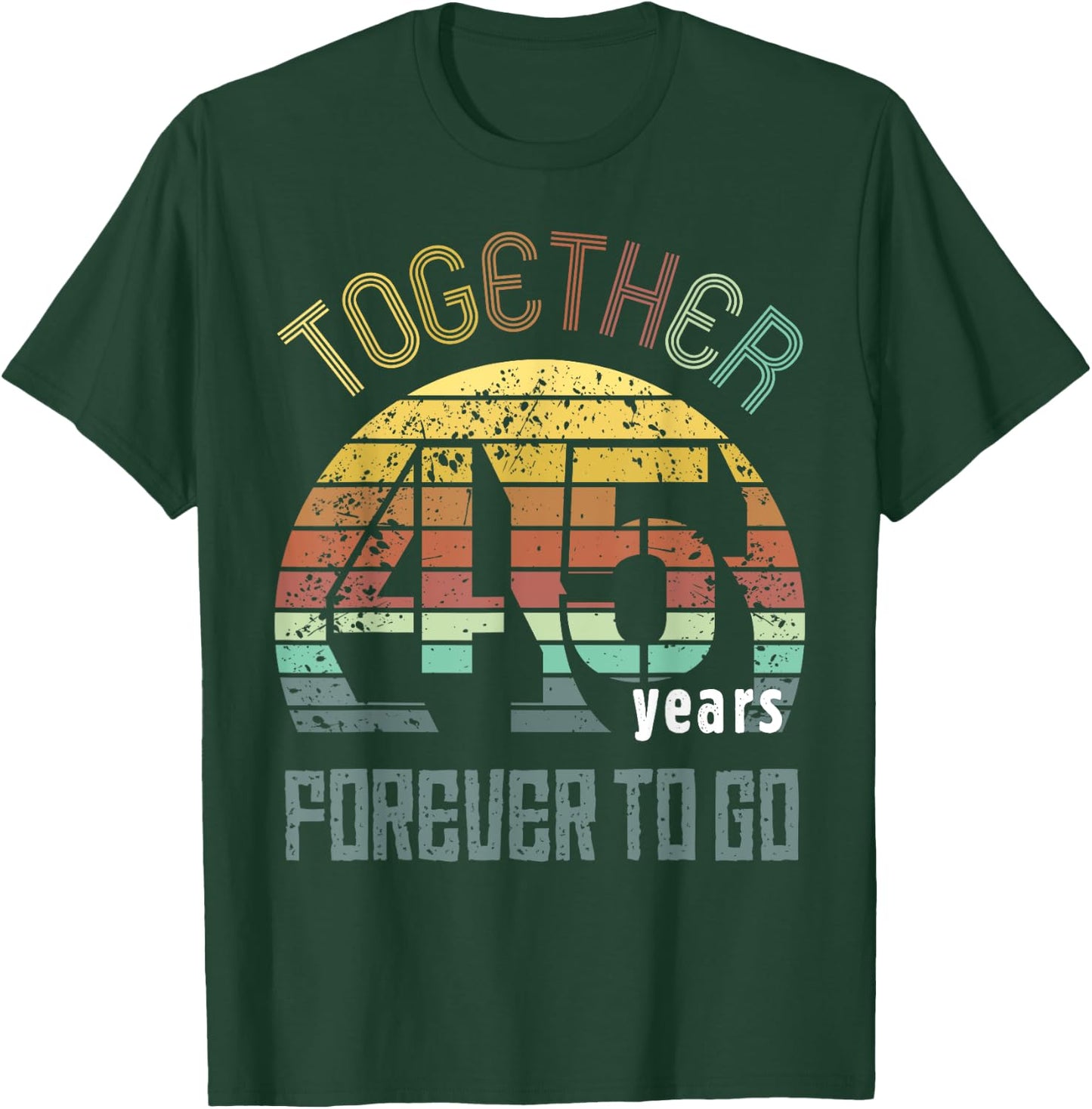45th Years Wedding Anniversary Gifts For Couples Matching 45 T-Shirt - T-Shirt | Forest