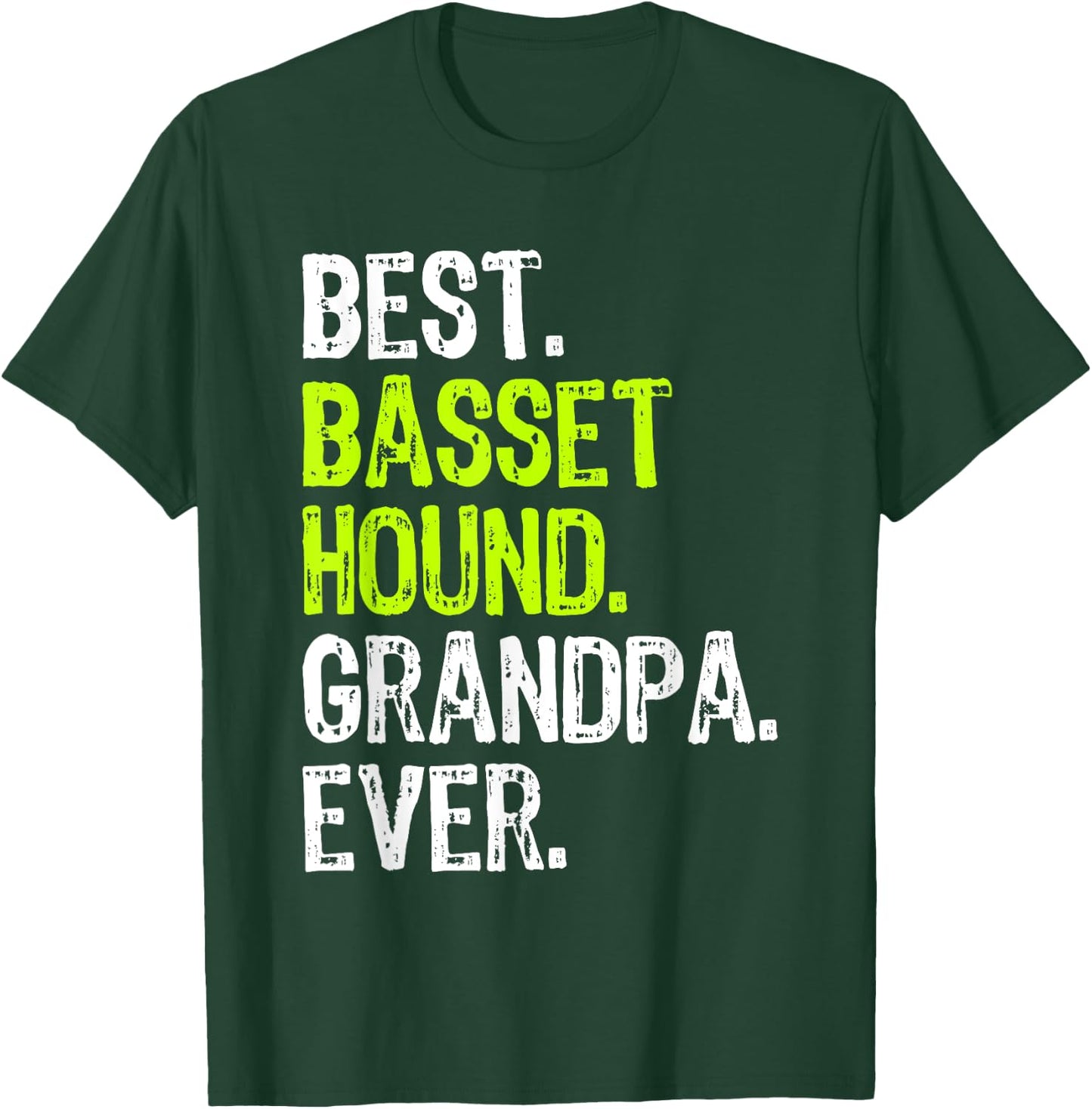 Best Basset Hound Grandpa Ever Dog Lover T-Shirt - T-Shirt | Forest