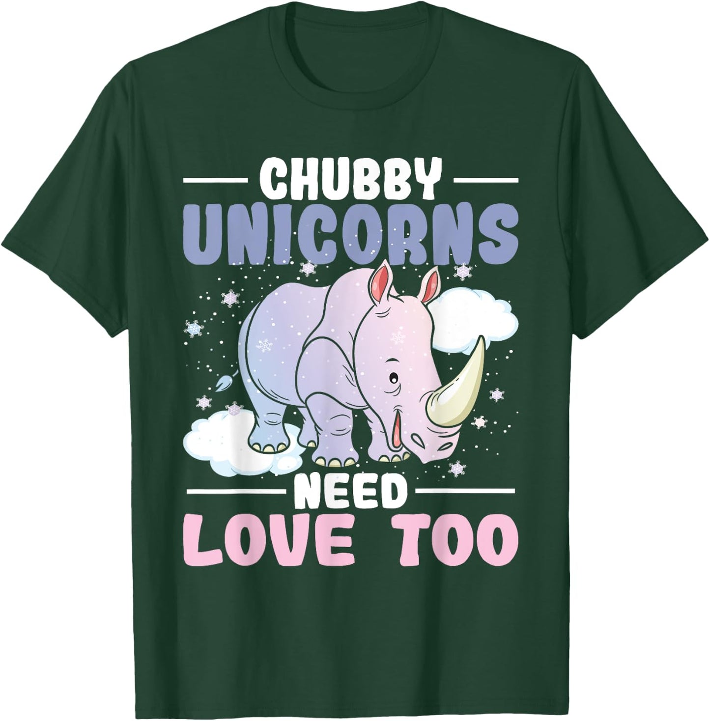 Chubby Unicorns Need Love Too - Zookeeper Rhino Rhinoceros T-Shirt - T-Shirt | Forest