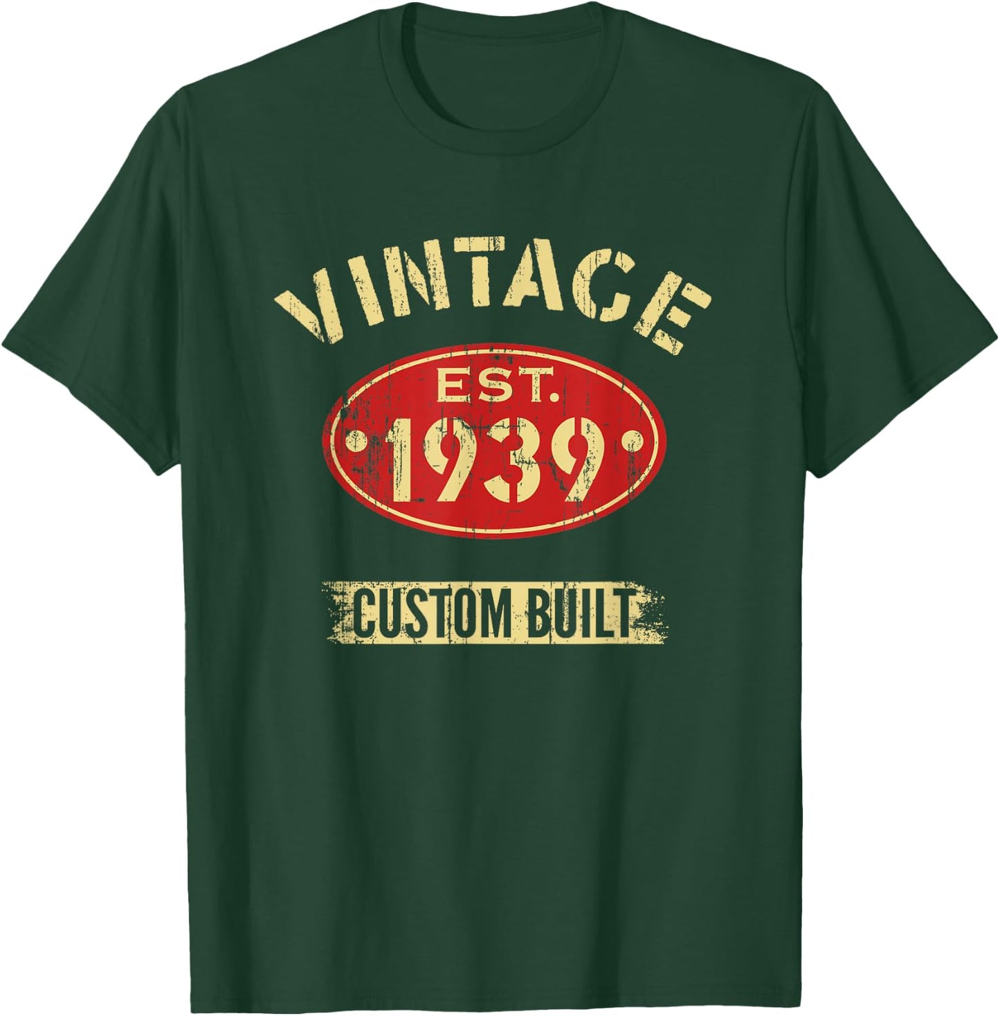 Est. 1939 Vintage Birthday Born In 1939 Classic Birthday T-Shirt - T-Shirt | Forest