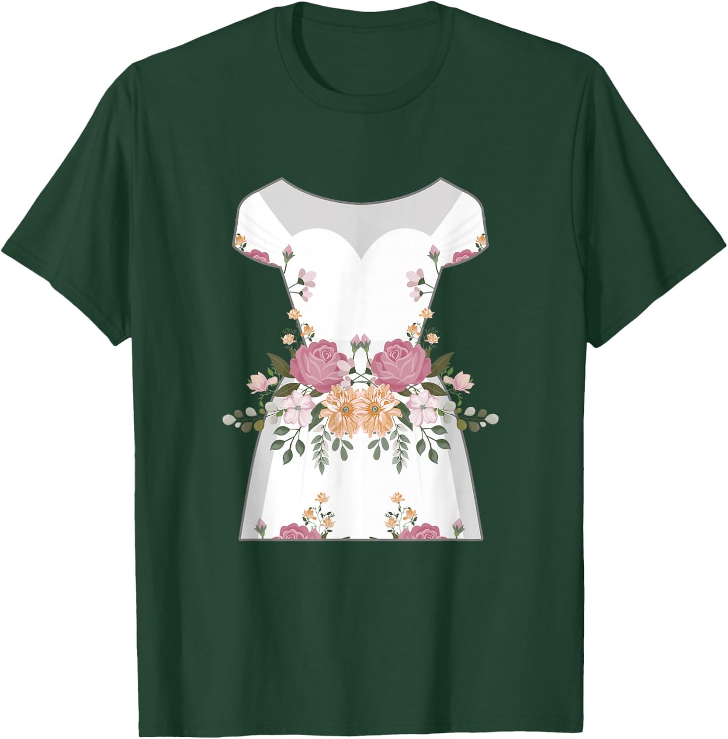 Hilarious Wedding Dresses Engagements Mockery Illustration T-Shirt - T-Shirt | Forest
