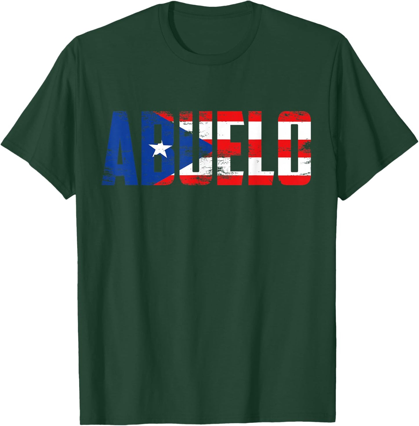 Abuelo Puerto Rico Flag Pride Fathers Day Puerto Rican Men T-Shirt - T-Shirt | Forest