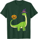 Brachiosaurus Witch Pumpkin Halloween Dinosaur Brontosaurus T-Shirt - T-Shirt | Forest