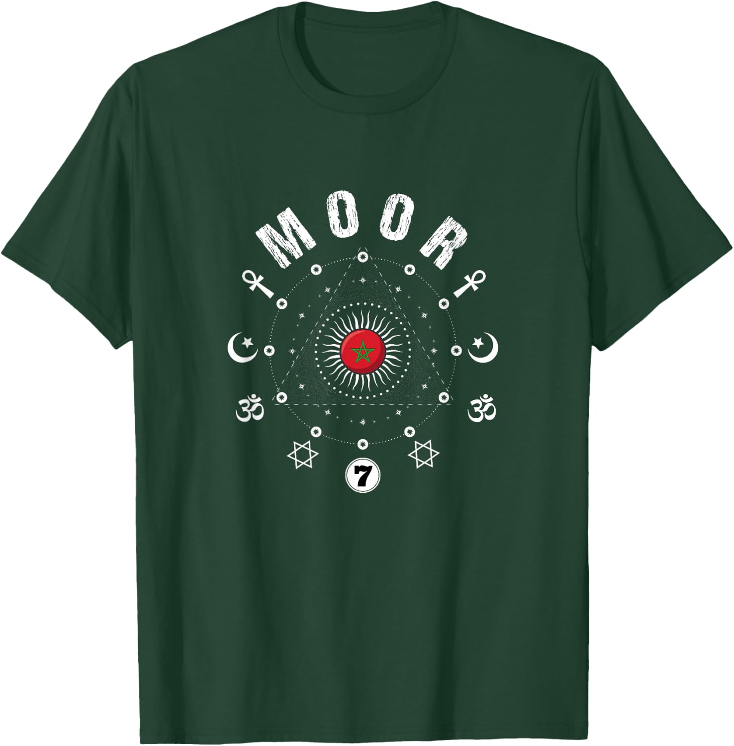 Moor - Supreme Mathematics Allah 7 Science Of The Moors T-Shirt - T-Shirt | Forest