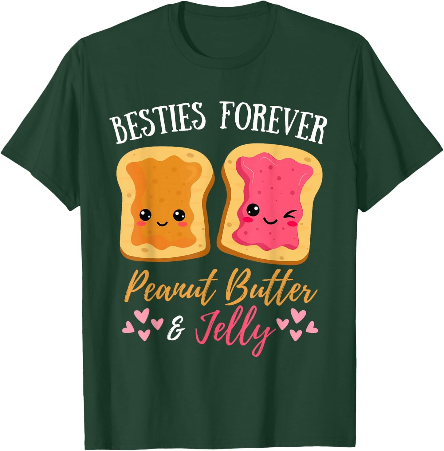 Jelly & Peanut Butter Matching Couple Besties Forever T-Shirt - T-Shirt | Forest