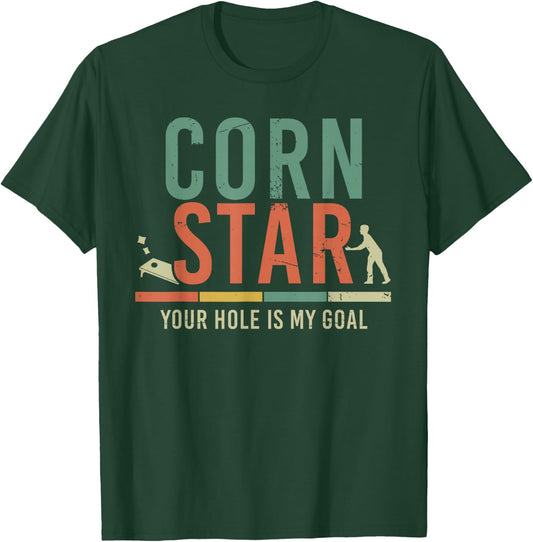 Cool Cornhole Art Men Women Corn Hole Bag Toss Tournament T-Shirt - T-Shirt | Forest