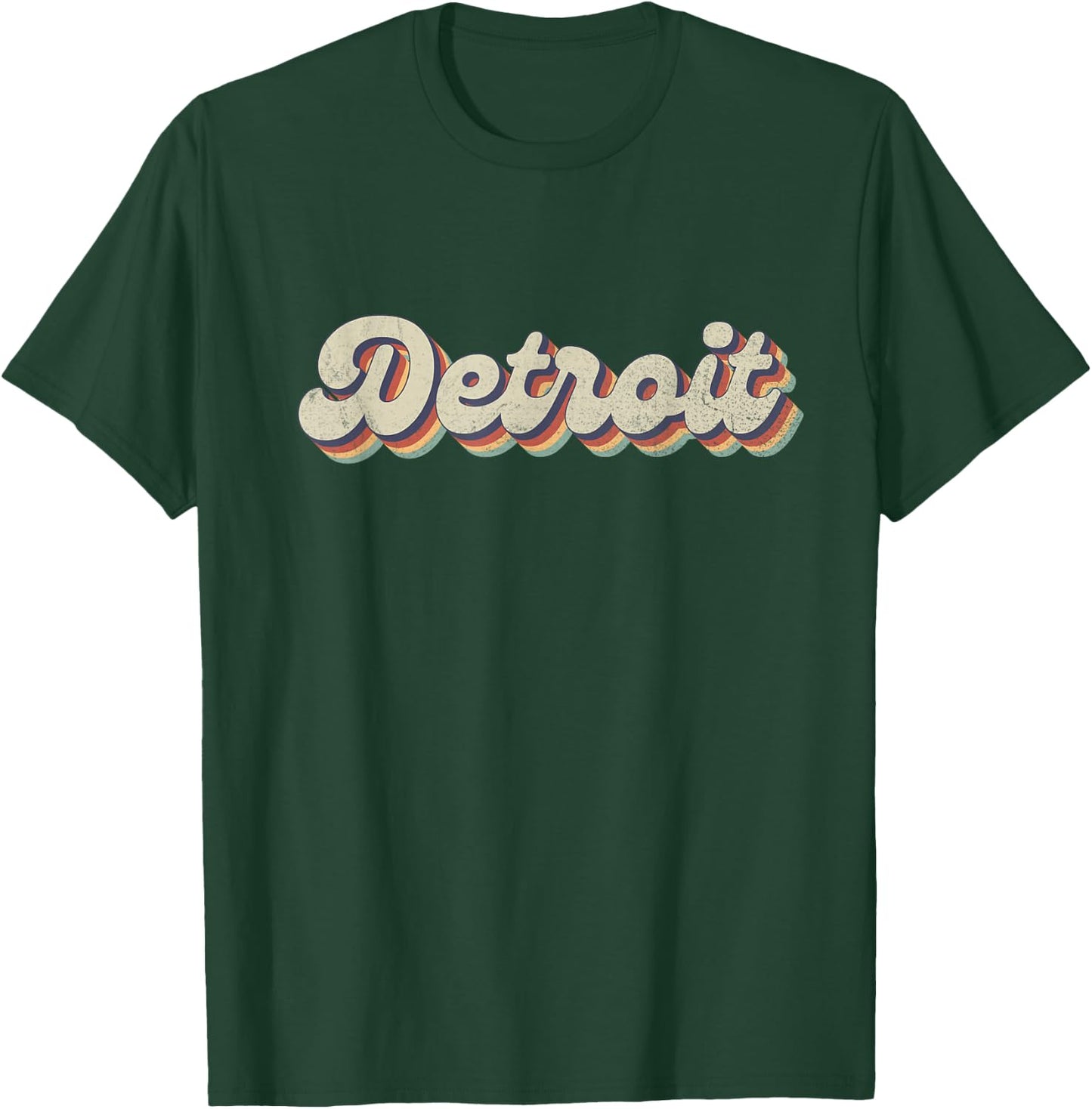 70's 80's USA City - Vintage Detroit T-Shirt - T-Shirt | Forest