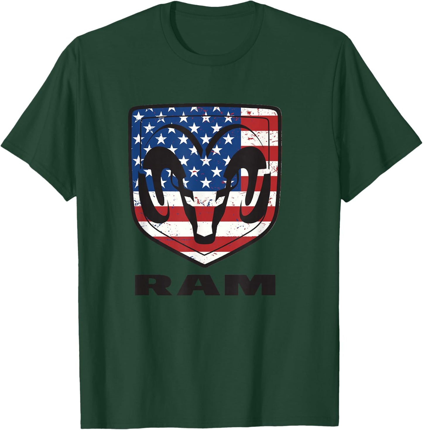 RAM Trucks Shield Flag T-Shirt - T-Shirt | Forest