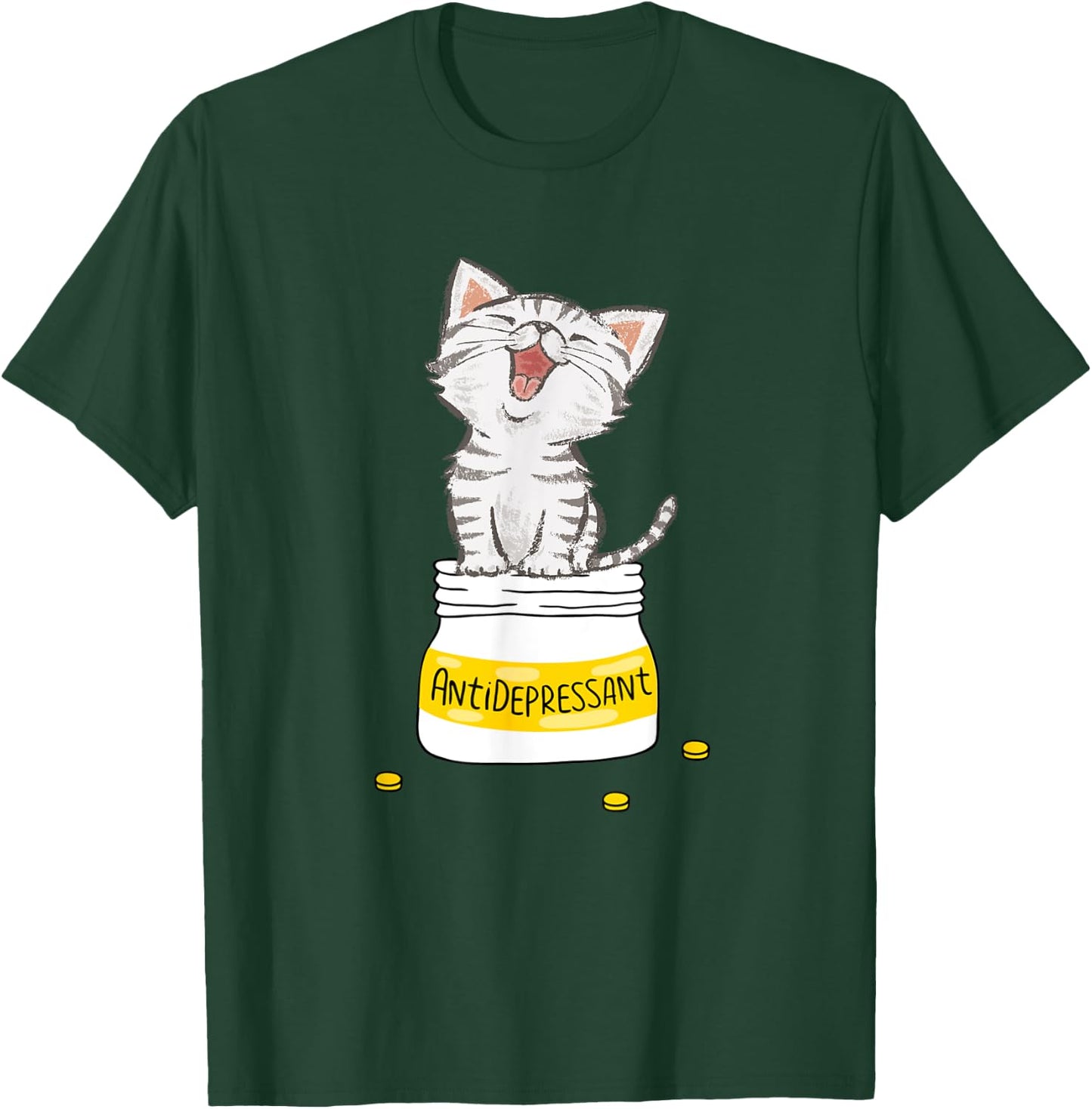 Anti Depressant Cat Lovely Cat Antidepressants Women T-Shirt - T-Shirt | Forest