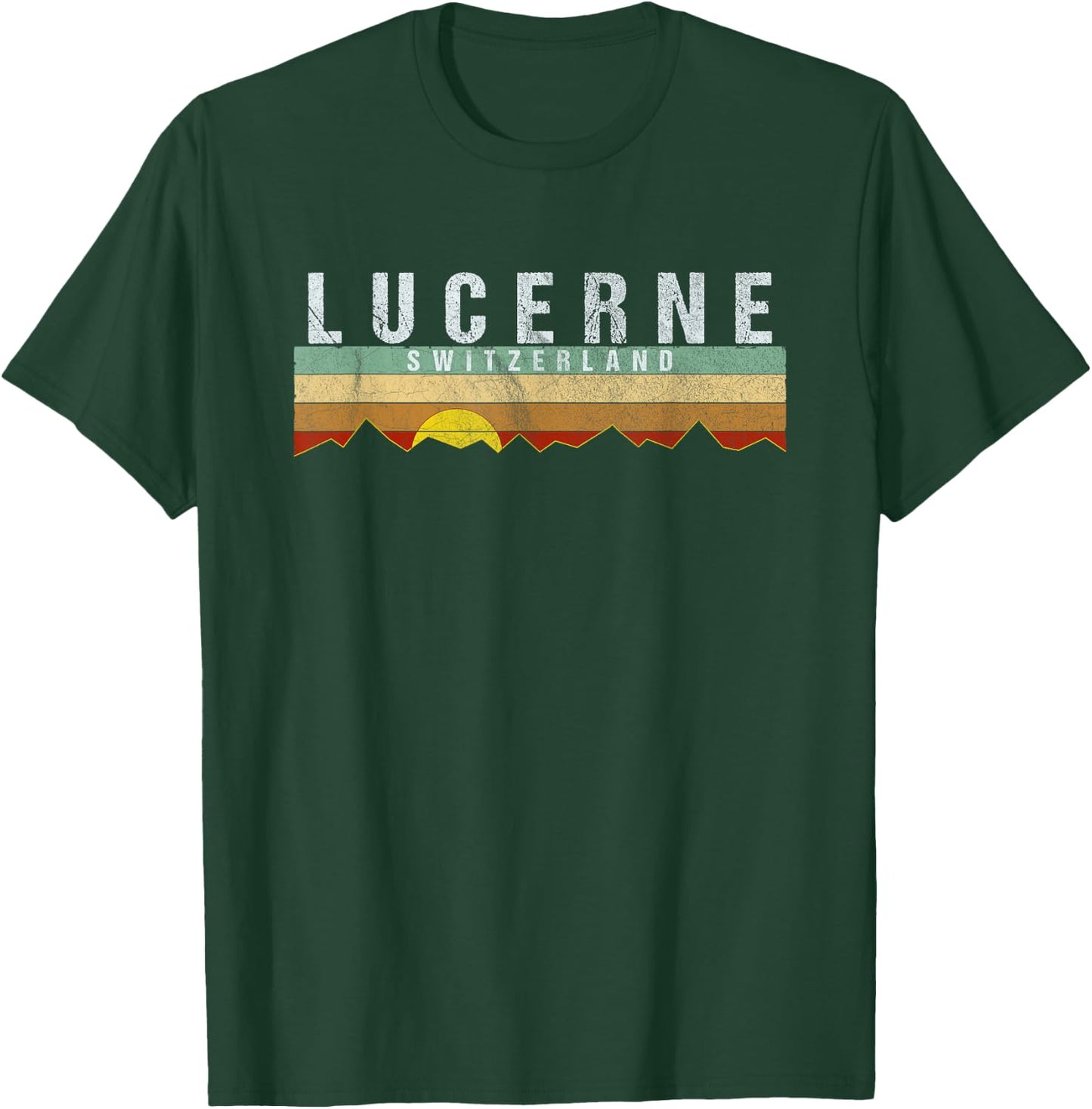 Lucerne Switzerland - Vintage Lucerne Gift T-Shirt - T-Shirt | Forest
