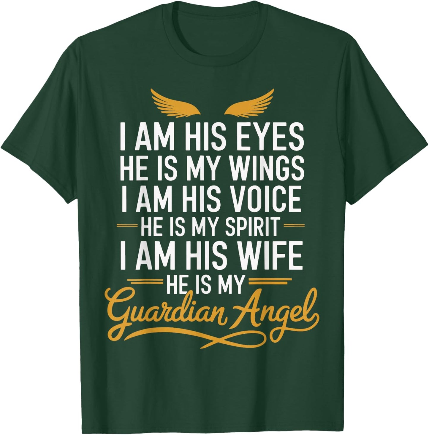 Husband Guardian Angel Widow Quote Widowed Wife Memorial Day T-Shirt - T-Shirt | Forest