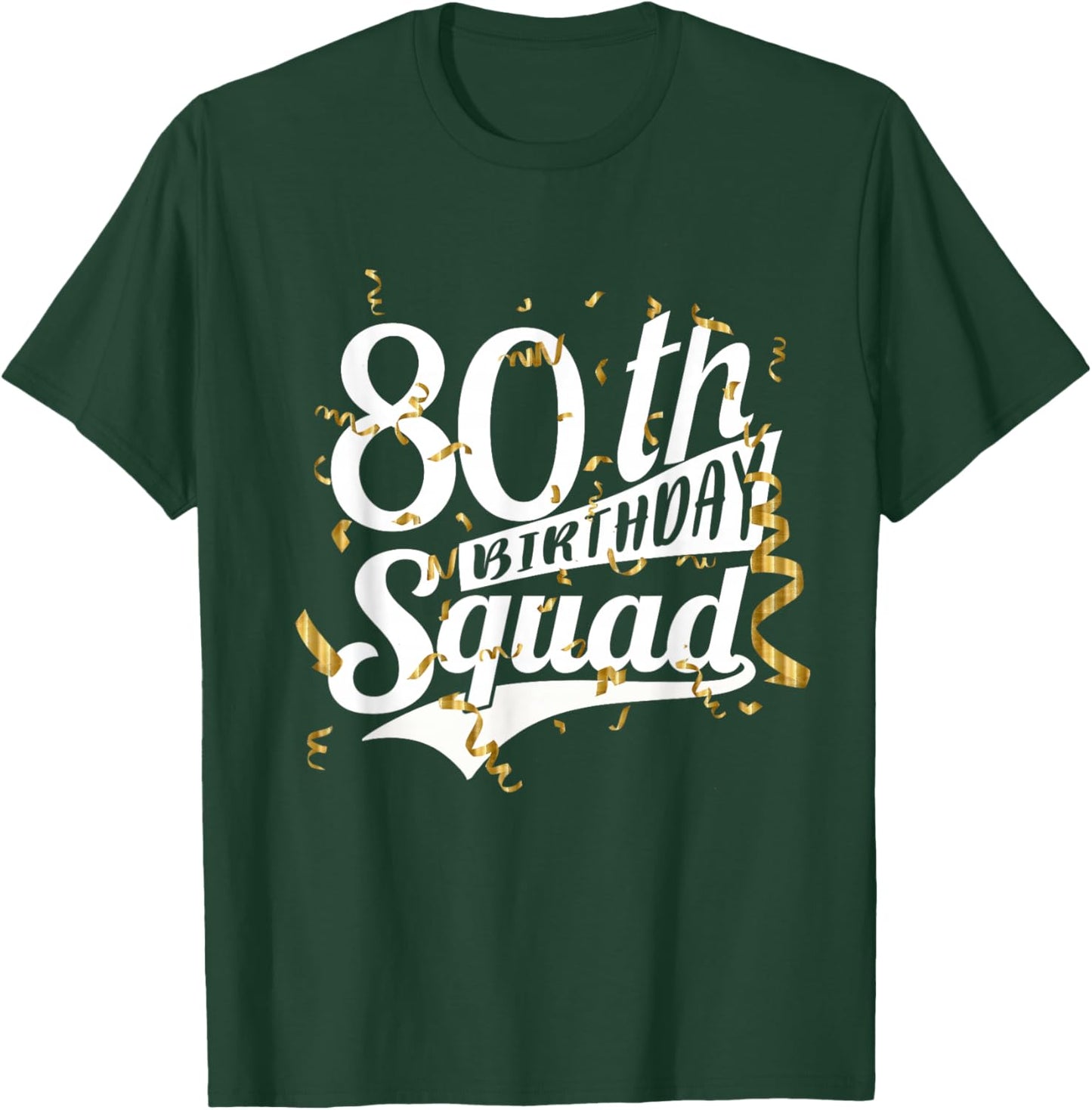 80th Birthday Party Squad Bday Crew Gifts T-Shirt - T-Shirt | Forest
