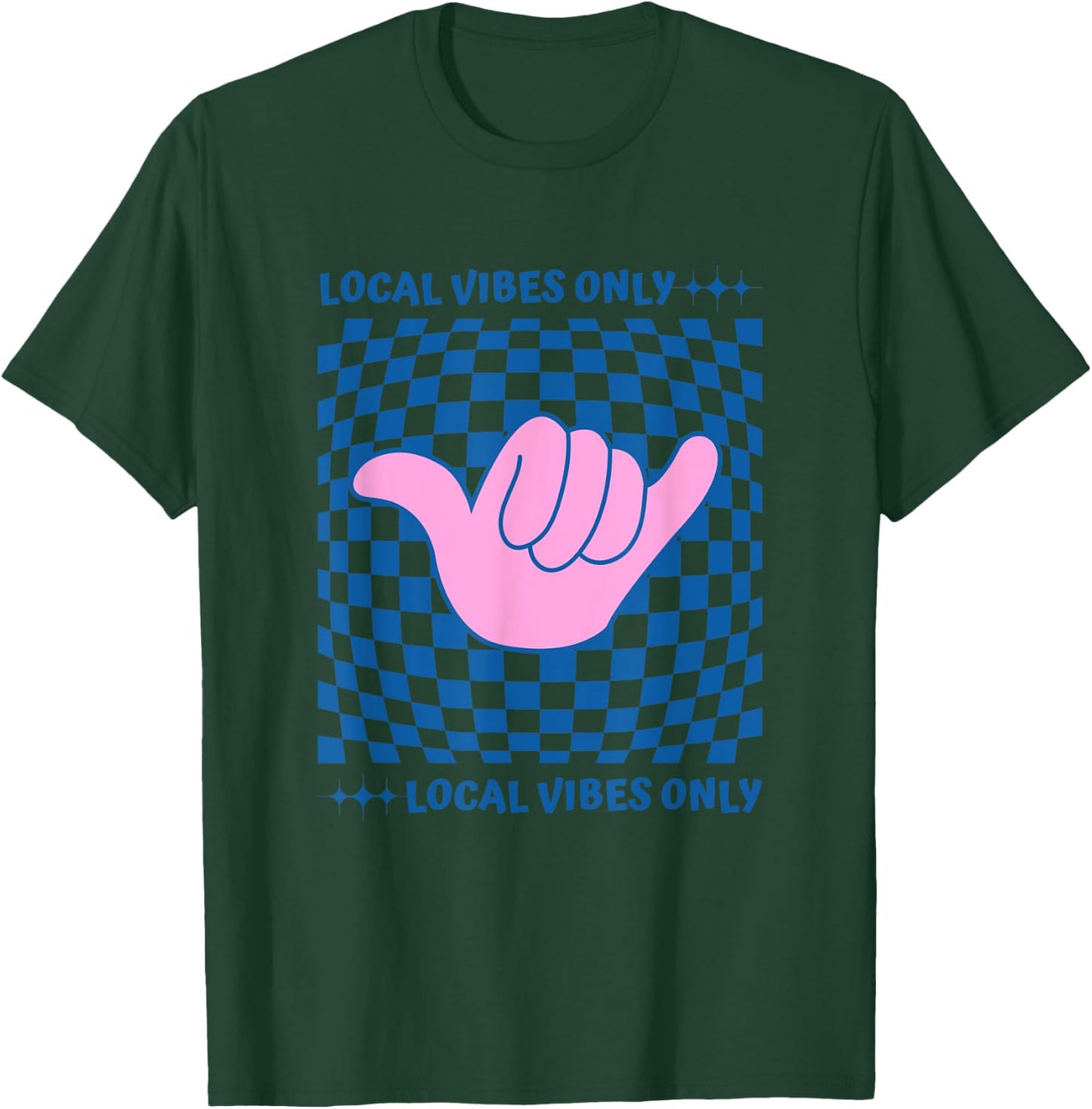 Local Vibes Only Hawaiian Shaka Beach T-Shirt - T-Shirt | Forest