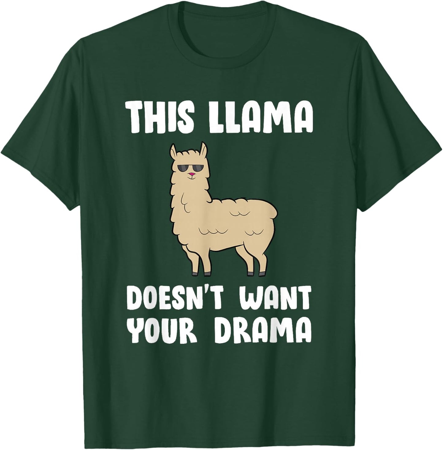 Funny Llama This Llama Mag No Drama Alpaca Llama T-Shirt - T-Shirt | Forest