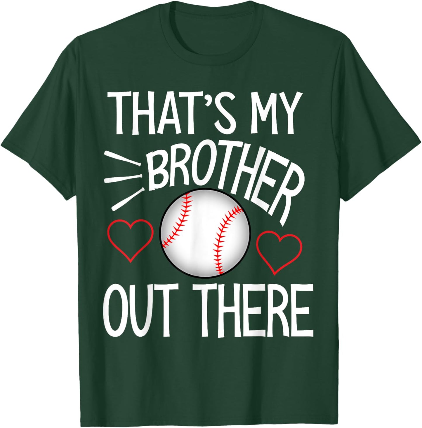Baseball sister Shirt Cute Baseball Gift sisters T-Shirt - T-Shirt | Forest
