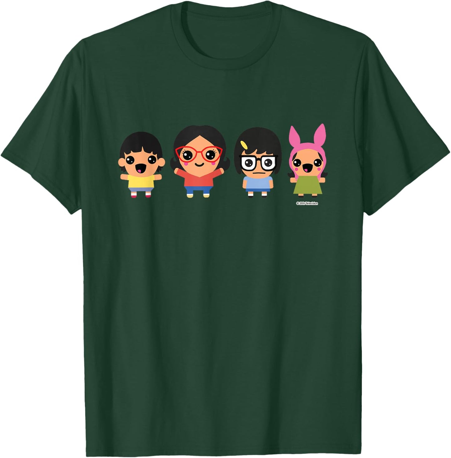 Bob's Burgers Chibi Kawaii Linda Gene Tina and Louise T-Shirt - T-Shirt | Forest