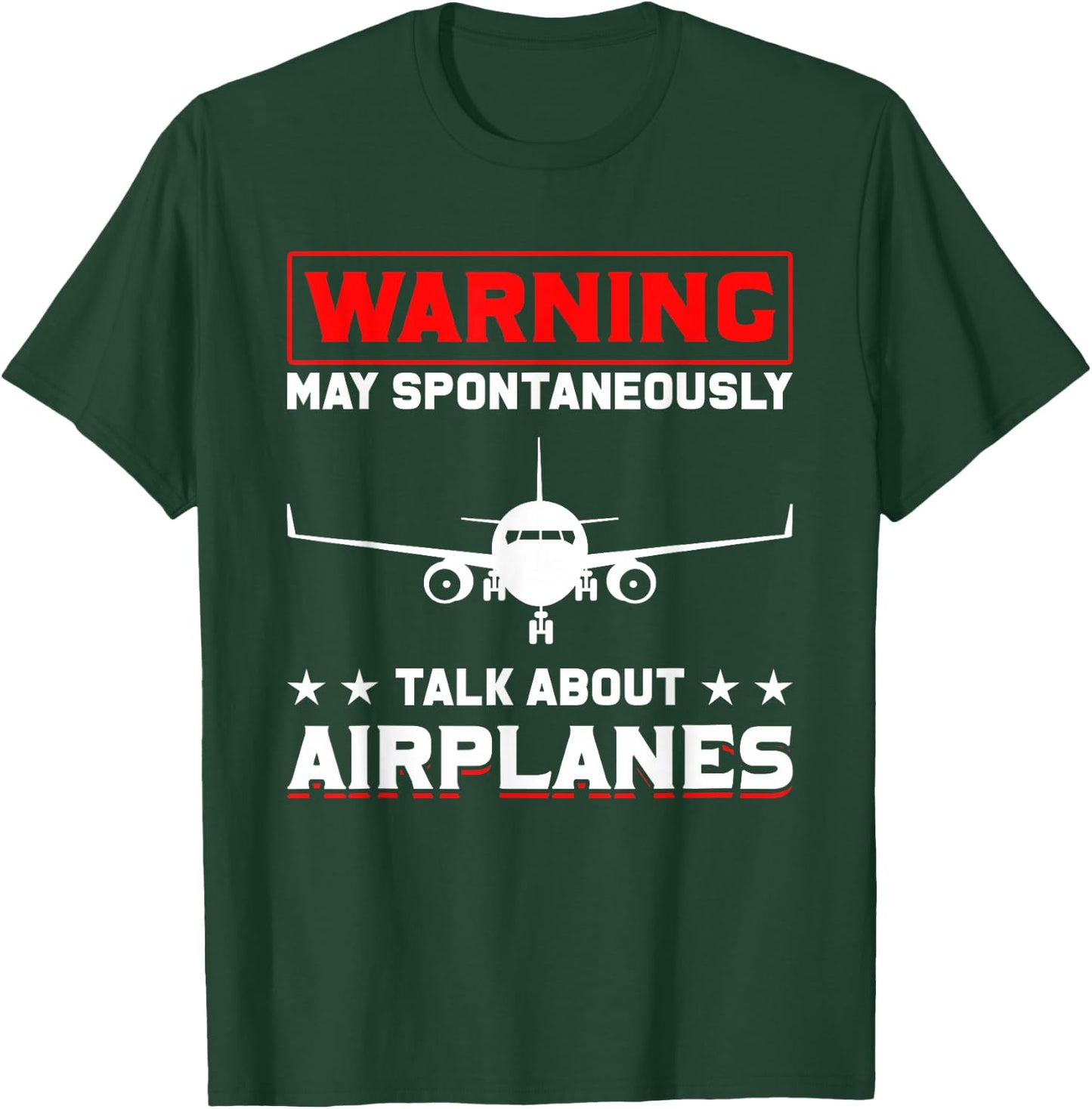 Warning I may speak spontaneously about aircraft pilot T-Shirt - T-Shirt | Forest