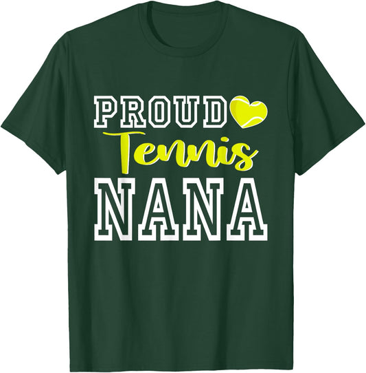 Cute Proud Tennis Nana Women Mother's Day Christmas T-Shirt - T-Shirt | Forest