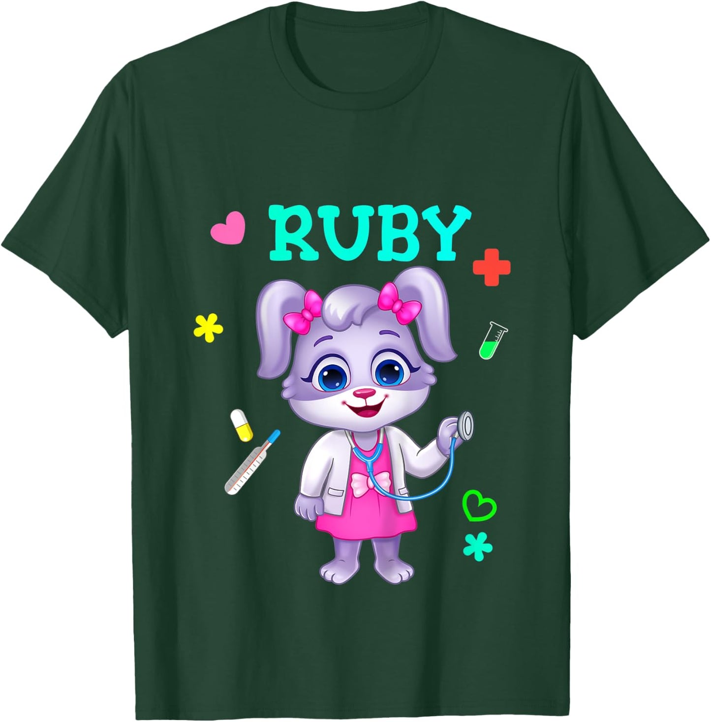 Kids Doctor for Kids | Ruby as a Doctor | Lucas and Friends T-Shirt - T-Shirt | Forest