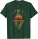 Howling Wolf Phases Of The Moon Retro T-Shirt - T-Shirt | Forest