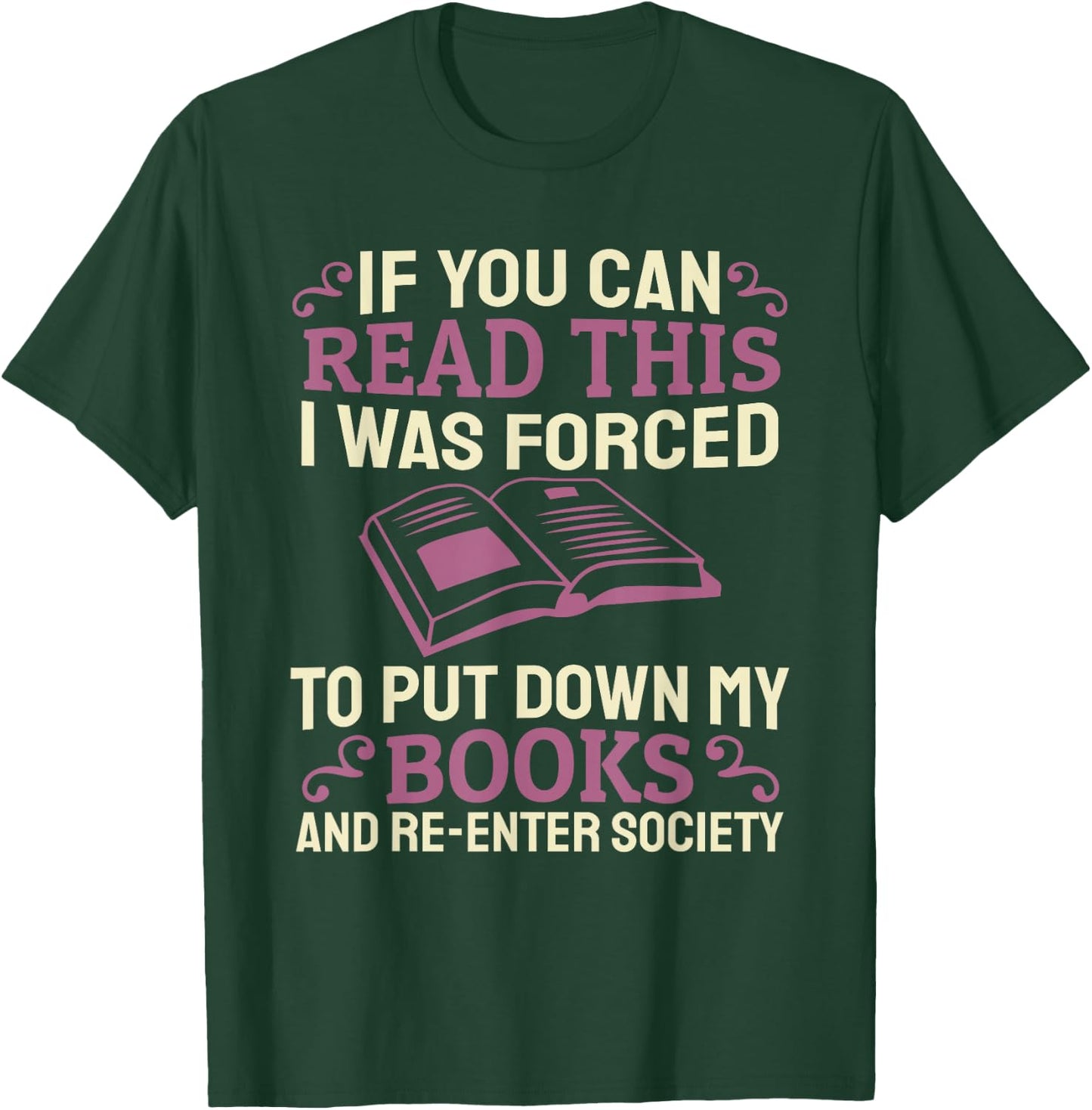 Bookworm Avid Reader Books Literature - Book Lover Reading T-Shirt - T-Shirt | Forest