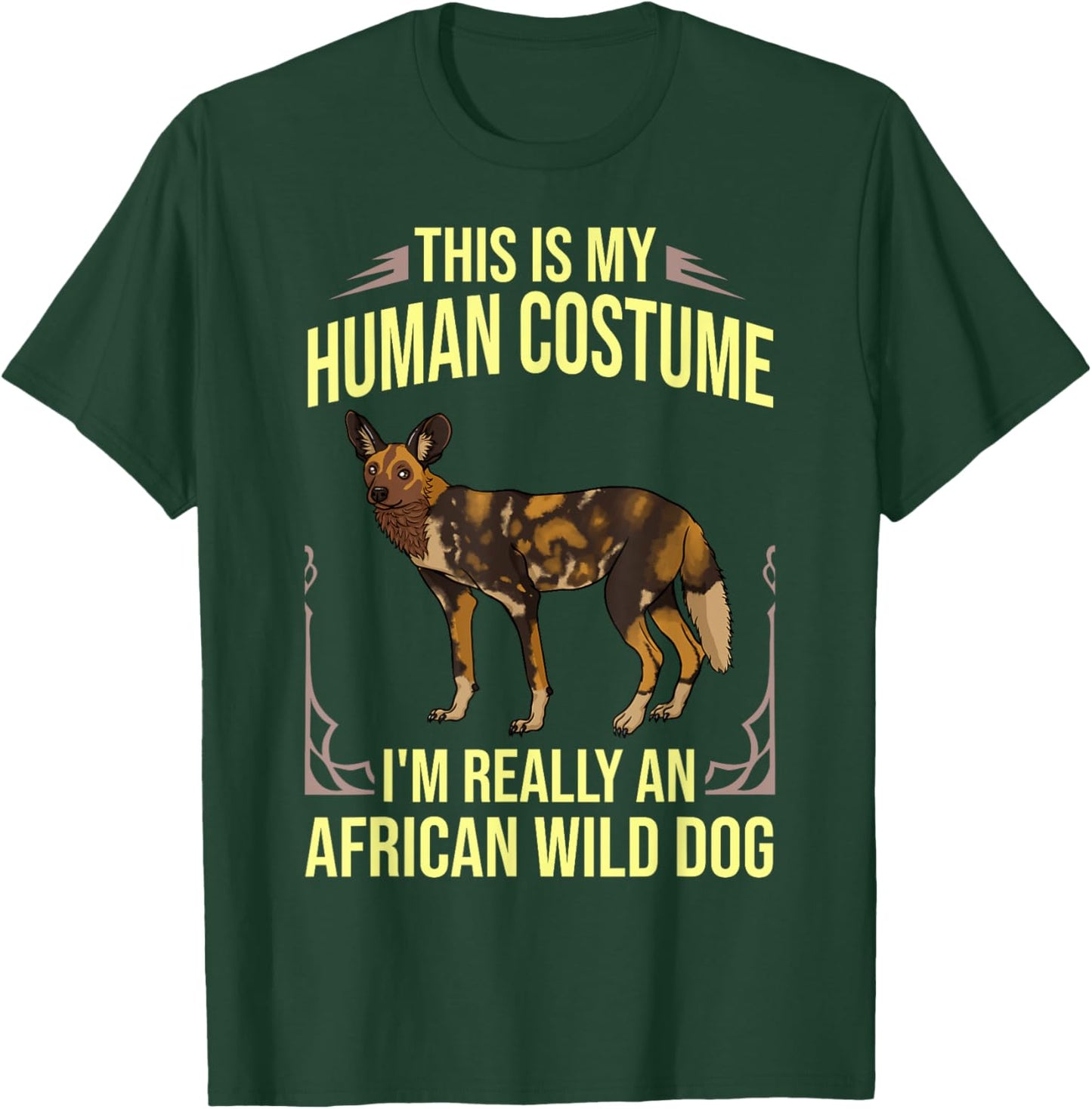 African Wild Dog Gift African Painted Dog Pup T-Shirt - T-Shirt | Forest