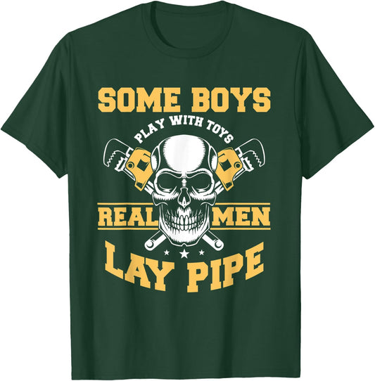 Pipelayer Steamfitter Drain Layers Pipes Sewers Drains T-Shirt - T-Shirt | Forest