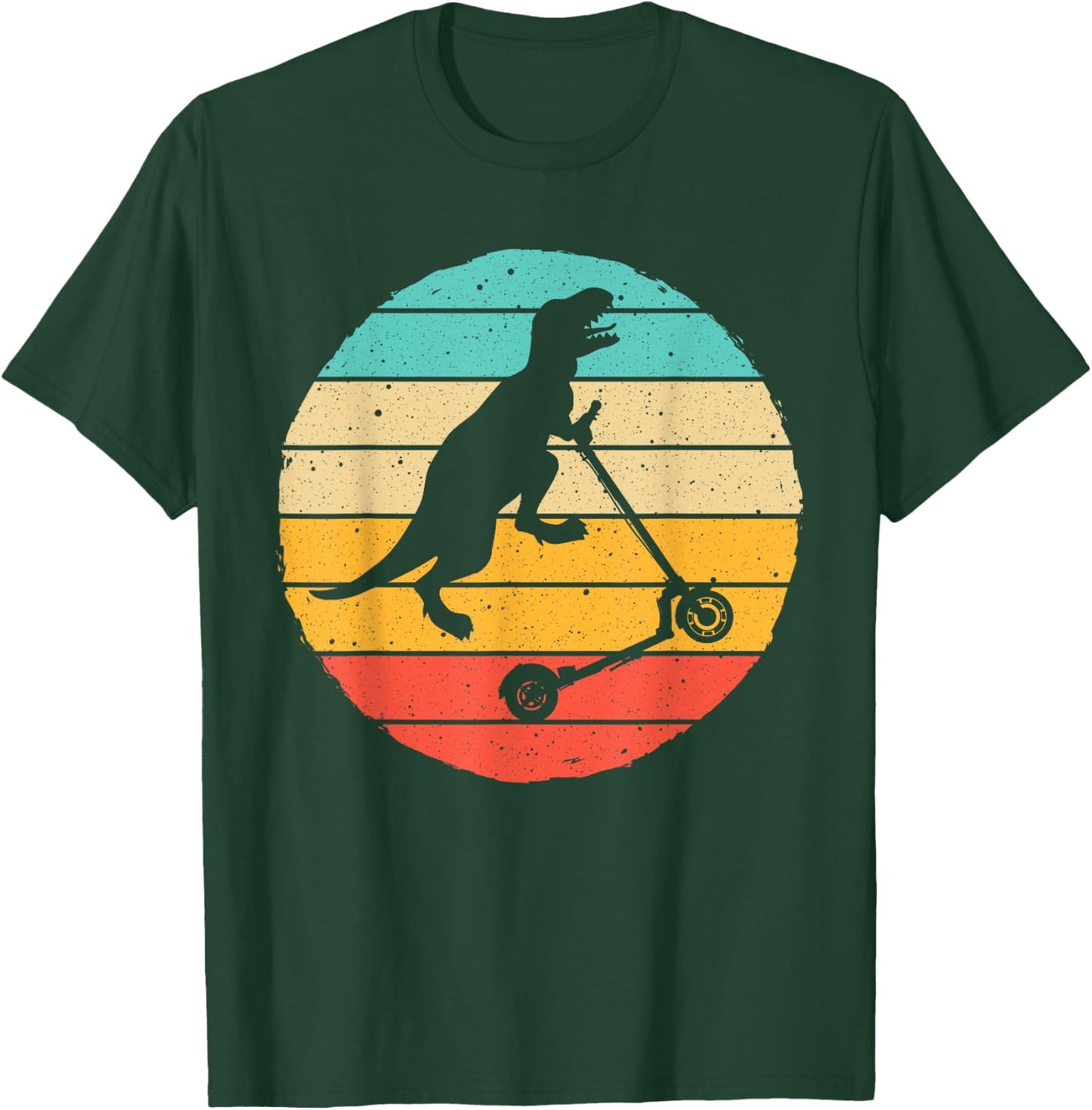 Funny Scooter Dinosaur T-rex Stunt Designs Women T-Shirt - T-Shirt | Forest