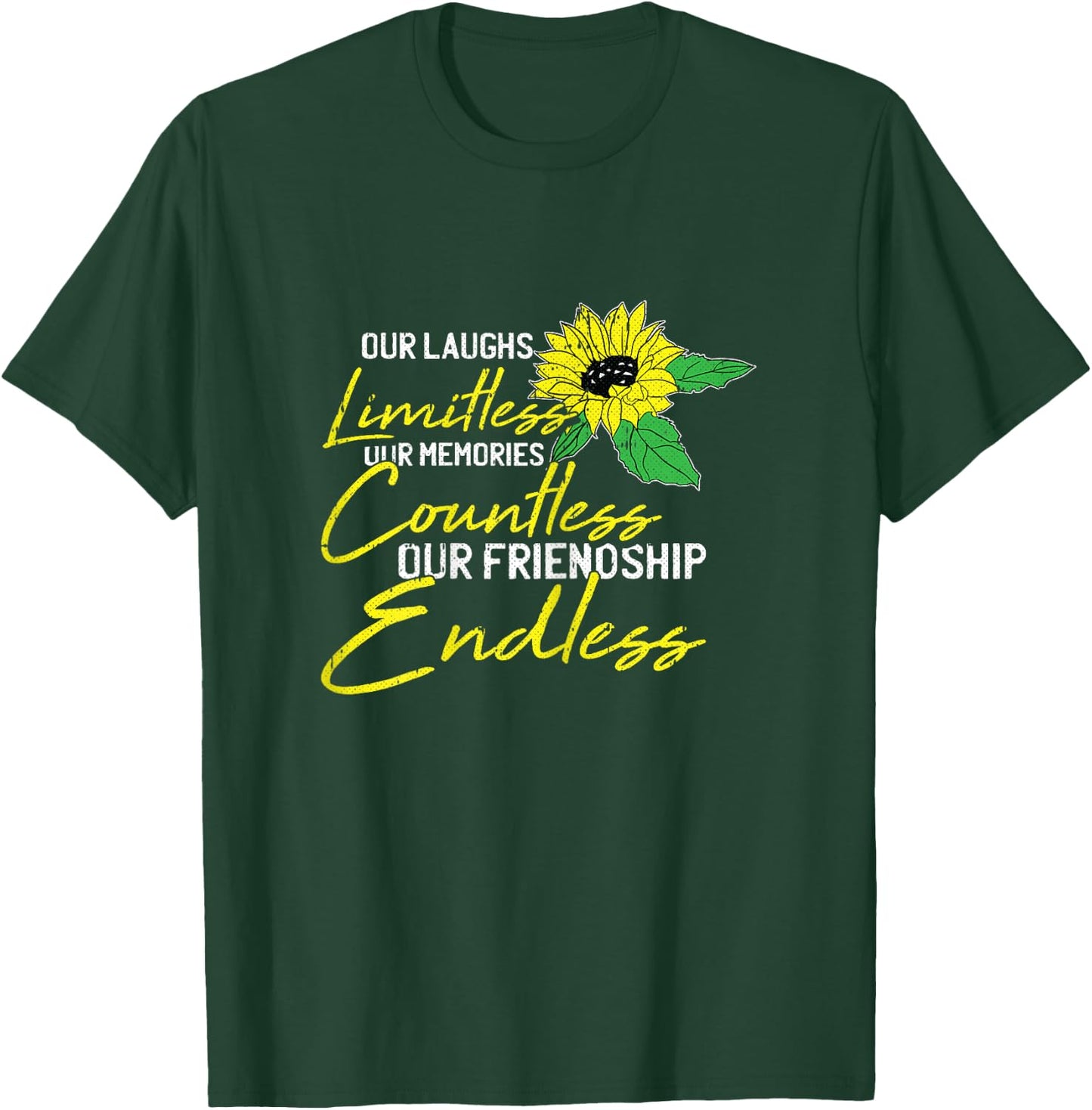 Friendship Best-Friend Cute Sunflower Bestie BFF Matching T-Shirt - T-Shirt | Forest