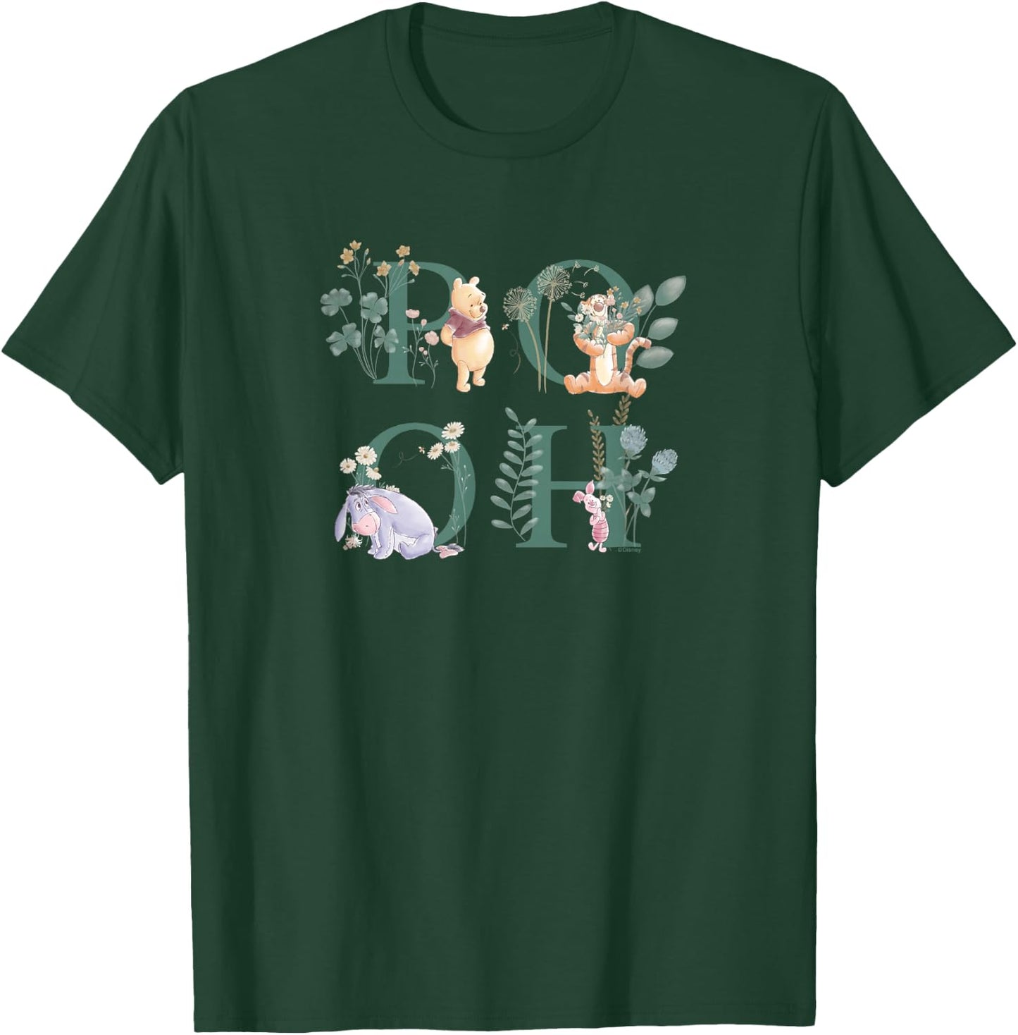 Winnie The Pooh - Pooh Flowers T-Shirt - T-Shirt | Forest