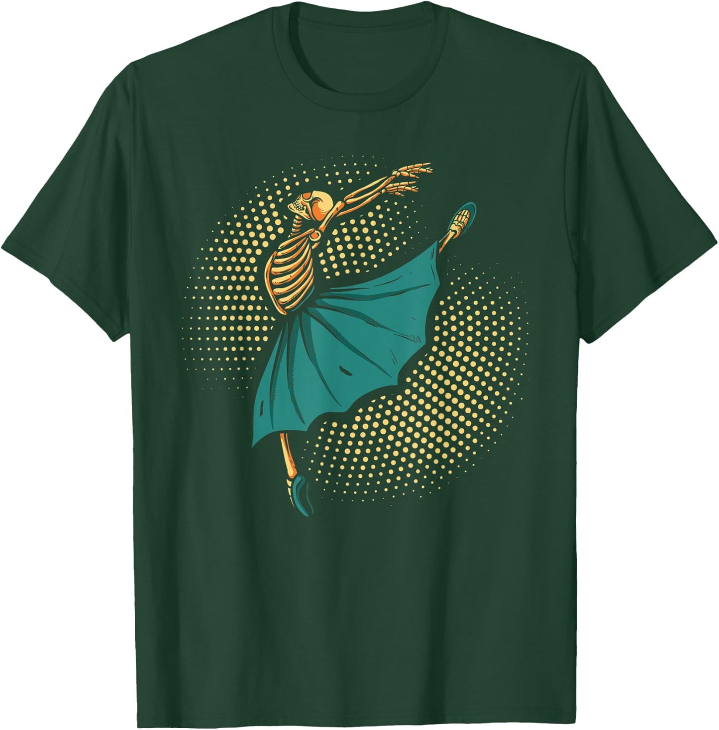 Funny Yoga Ballet Skeleton Ballerina T-Shirt - T-Shirt | Forest