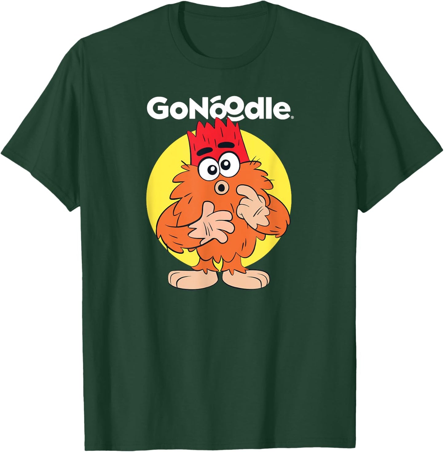 GoNoodle Squatchy Champ - -Adults, Black, Small, Short Sleeve, Classic Fit T-Shirt - T-Shirt | Forest