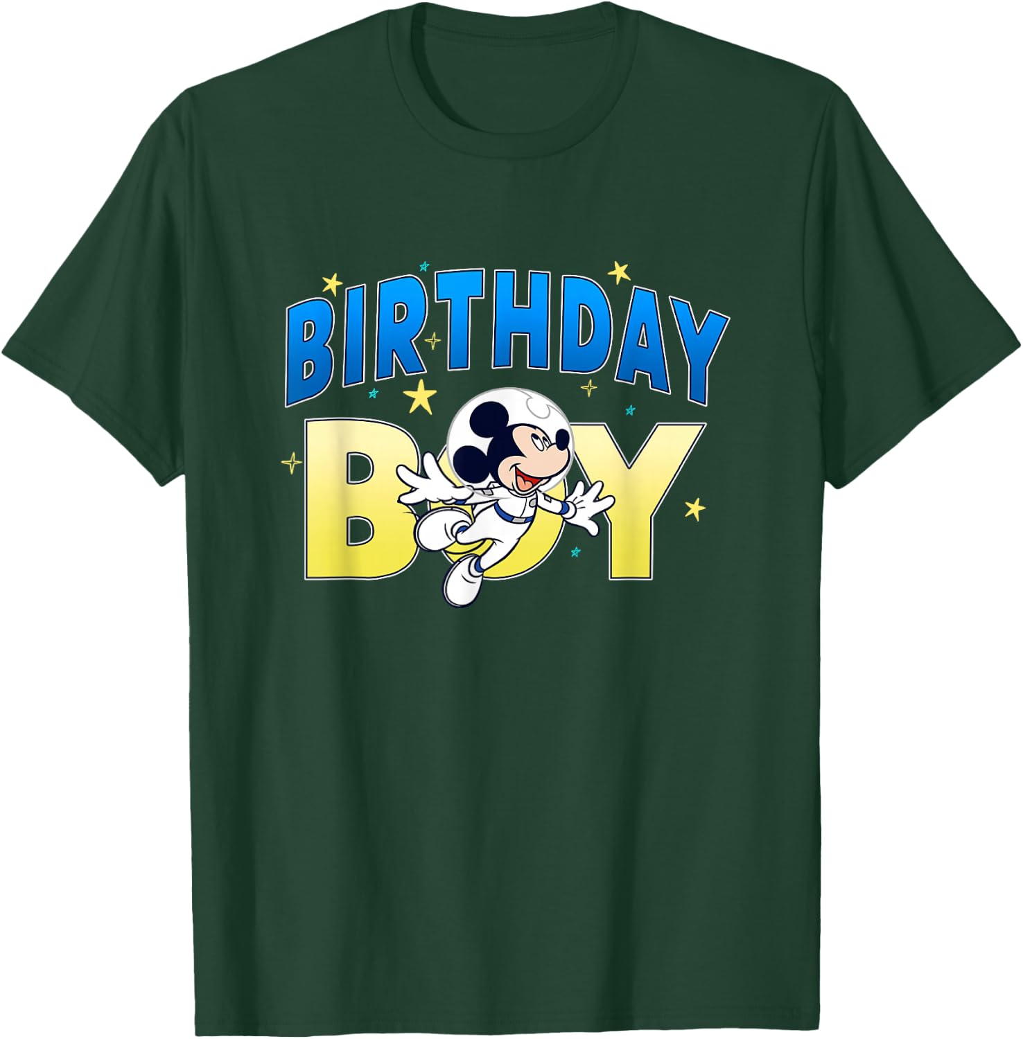 Disney Mickey And Friends Birthday Boy Vintage Astronaut T-Shirt - T-Shirt | Forest