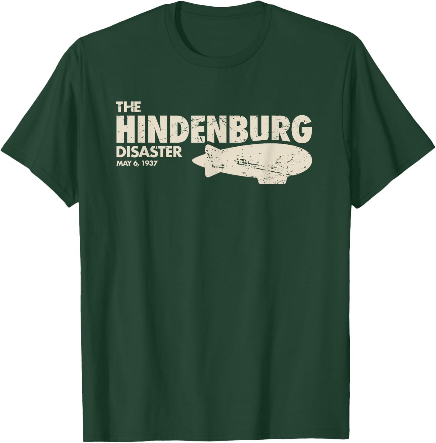 Distressed Airship Blimp - Hindenburg T-Shirt - T-Shirt | Forest