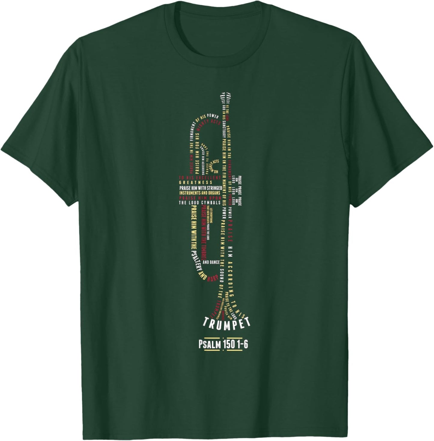 Praise Him With Strings Psalm 150 For Trumpet Player T-Shirt - T-Shirt | Forest