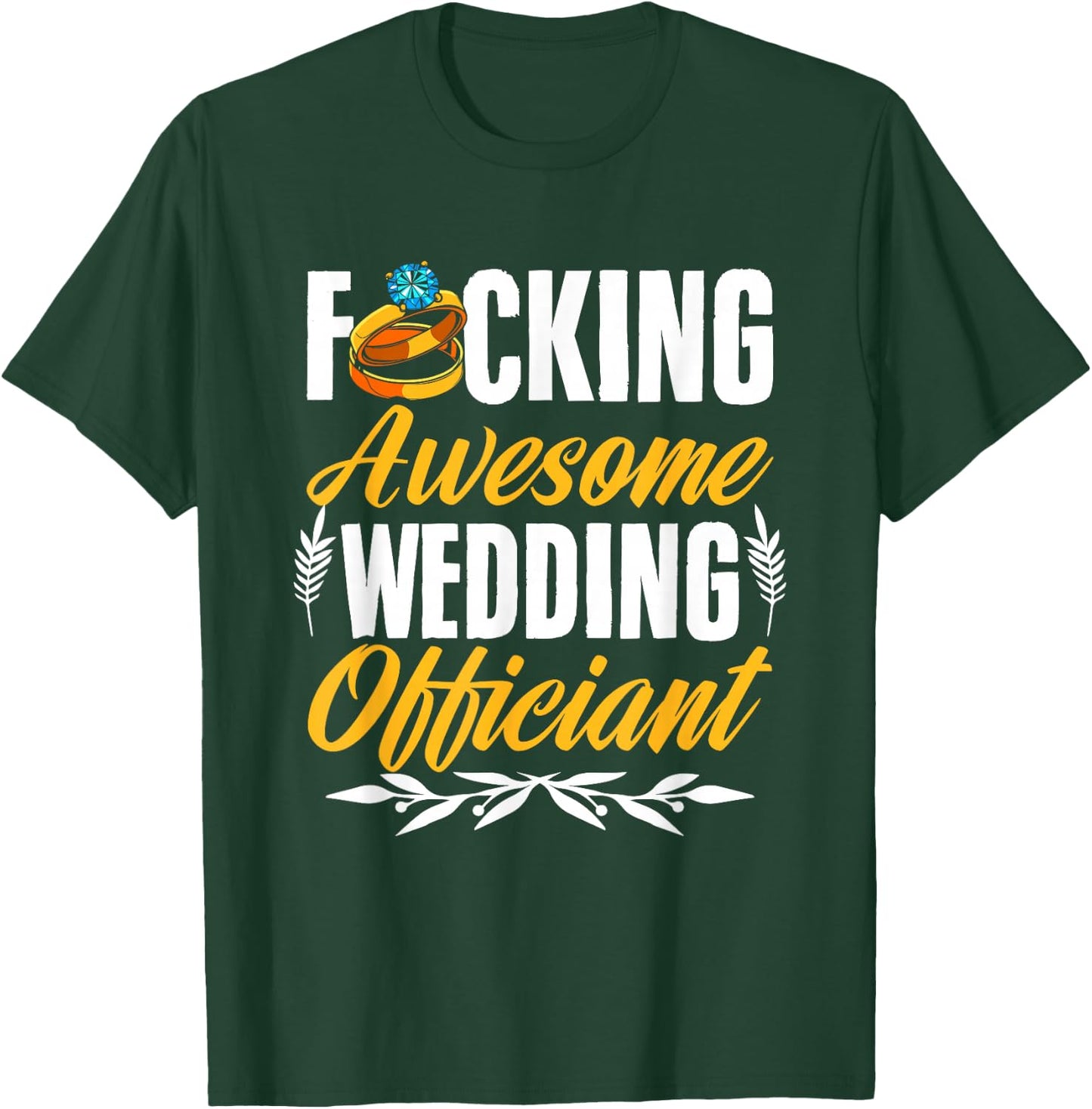 Awesome Wedding Officiant Marriage Ordained Minister T-Shirt - T-Shirt | Forest