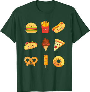 Cute Kawaii food collection for food lovers T-Shirt - T-Shirt | Forest