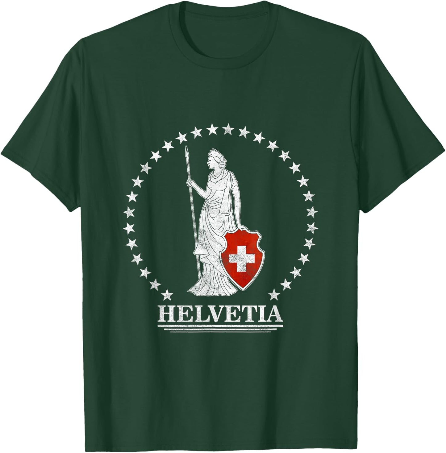 Helvetia Switzerland T-Shirt - T-Shirt | Forest