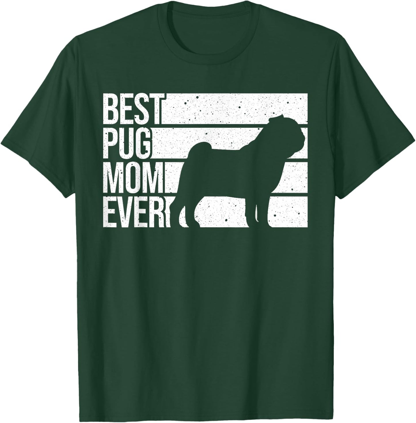 Cute Pug Art For Mom Women Breed Pet Dog Puppy Pug Lovers T-Shirt - T-Shirt | Forest