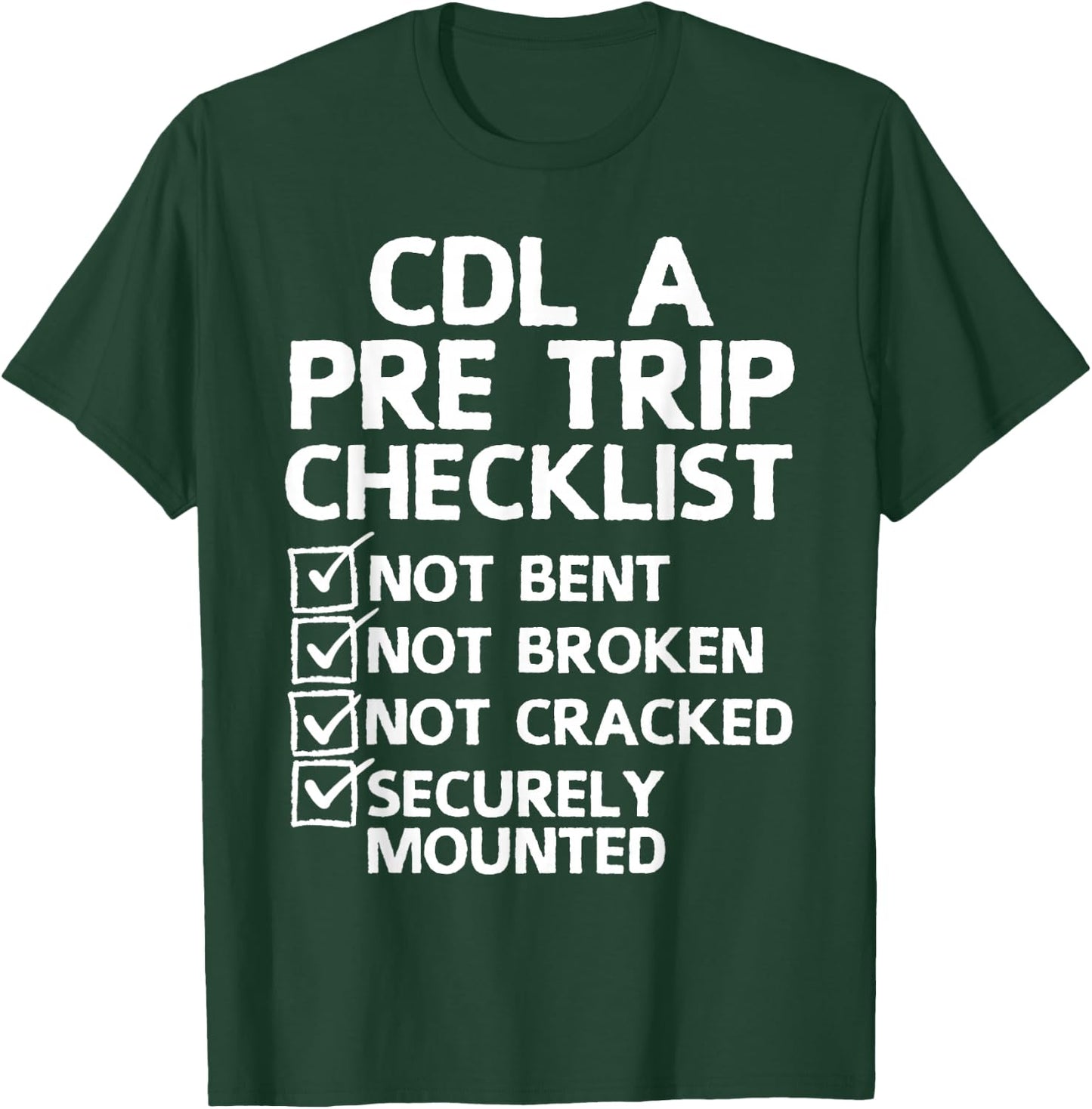 Cool CDL Trucker Art Women Trucking CDL Truck Driver T-Shirt - T-Shirt | Forest