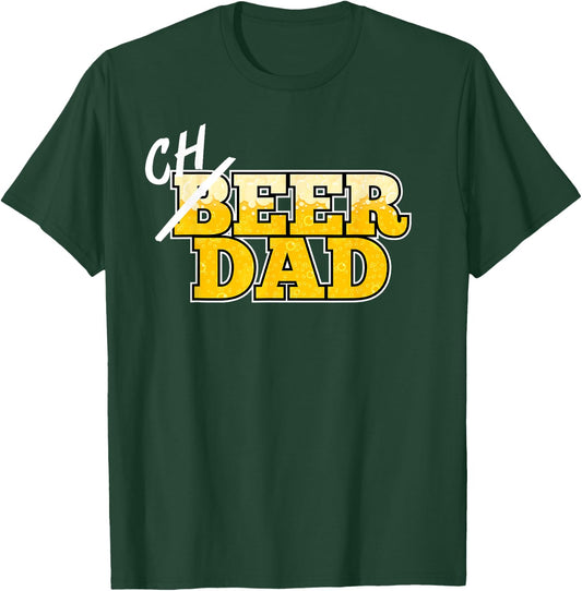 Cheer Dad T Shirt Father's Day Beer Cheerleading Gift T-Shirt - T-Shirt | Forest